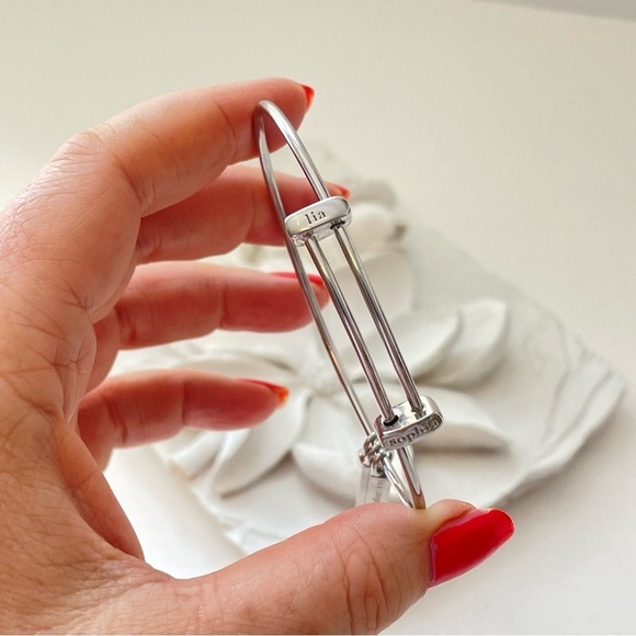 Lia Sophia Silver Tone Charm Bangle - Picture 5 of 7